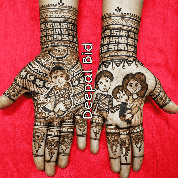 Fascinating Indo Western Henna Design