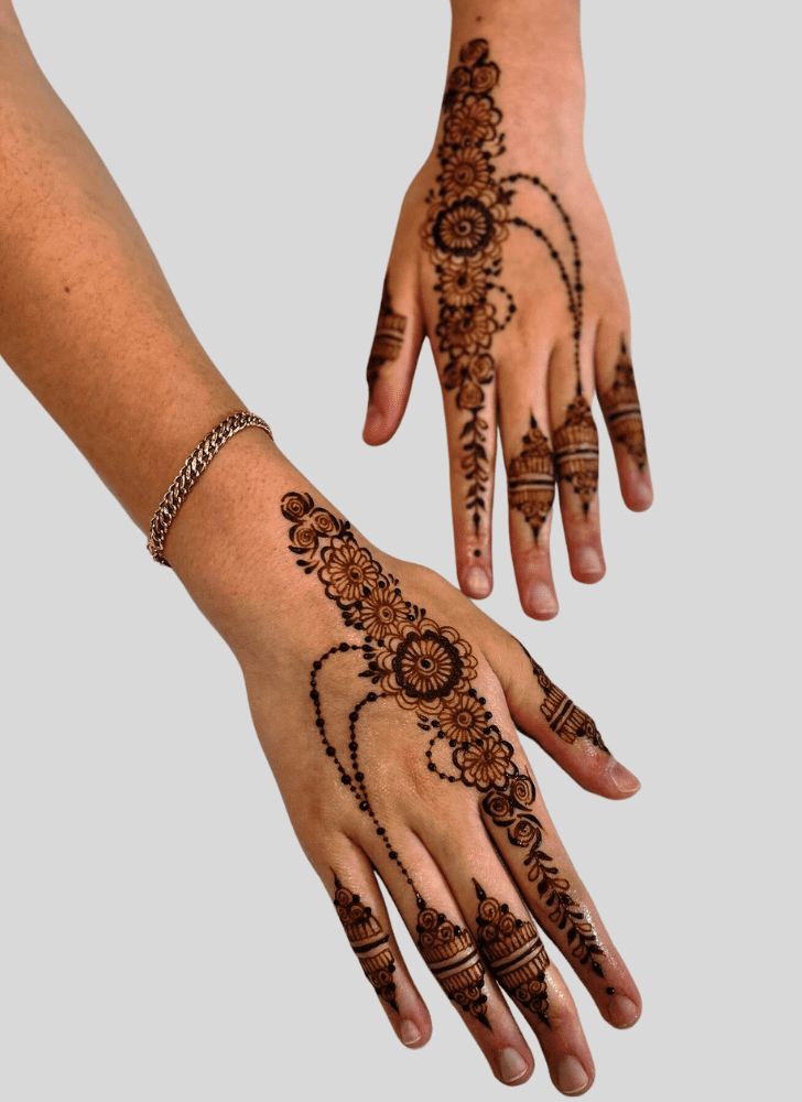 Arm Interesting Henna Design