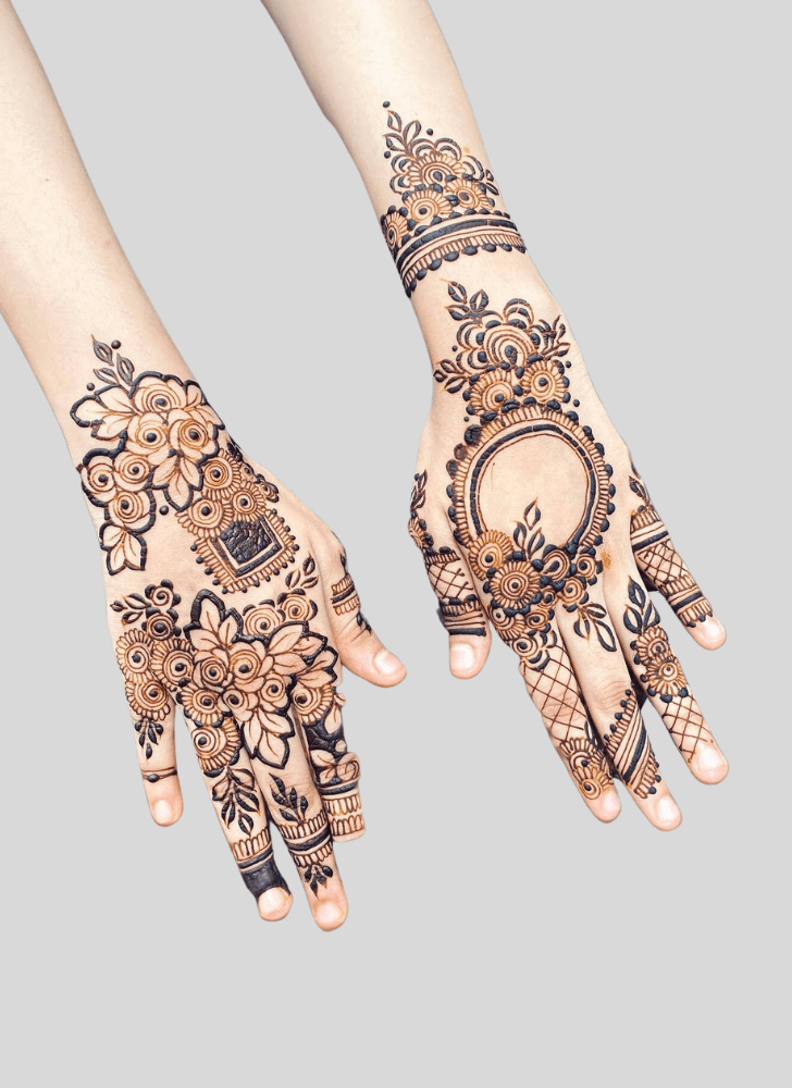 Arm Interesting Henna Design