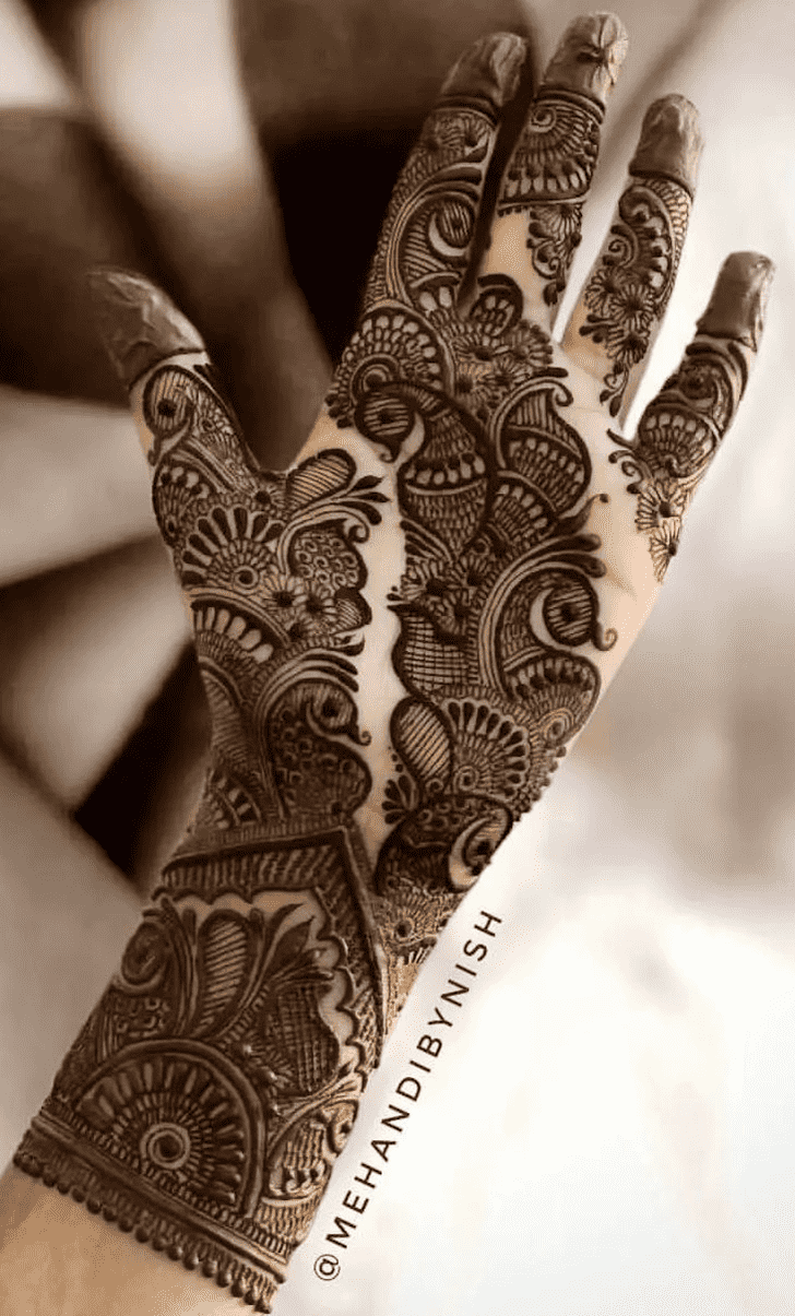 Fascinating Intricate Full Arm Henna Design