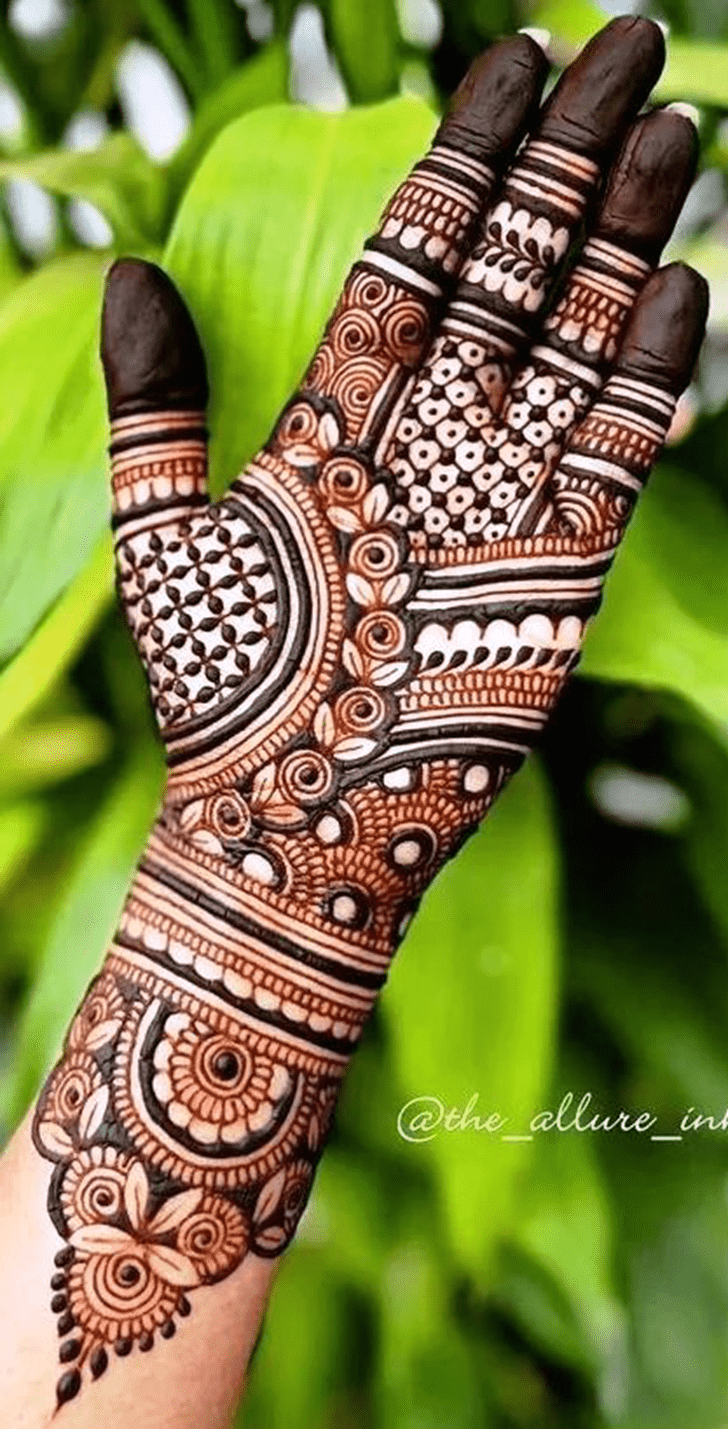 Ideal Intricate Full Arm Henna Design