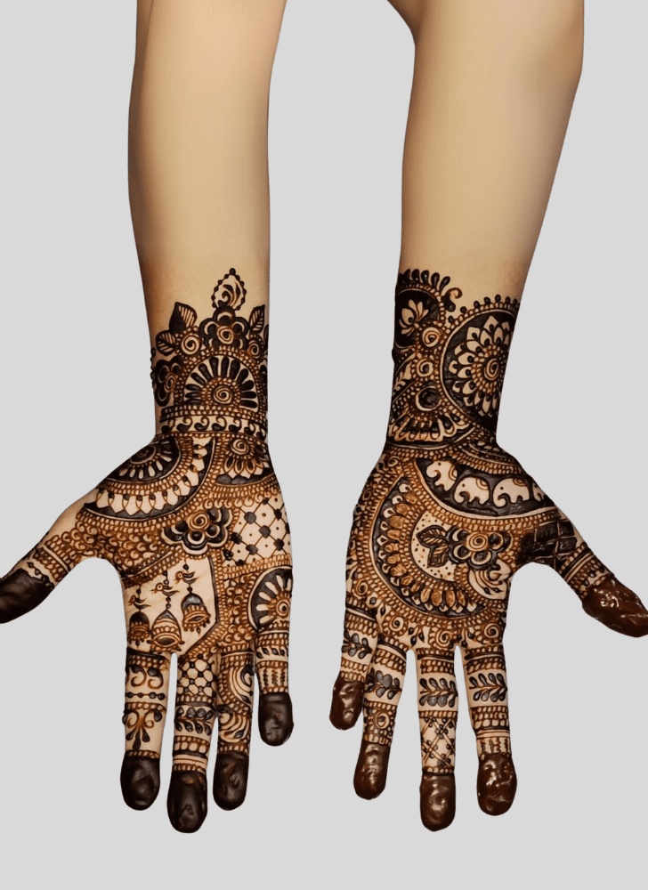 Alluring Jeth Ekadashi Henna Design