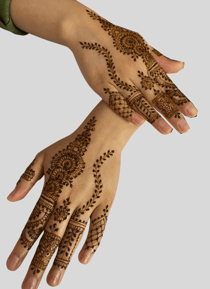 Angelic Jeth Ekadashi Henna Design