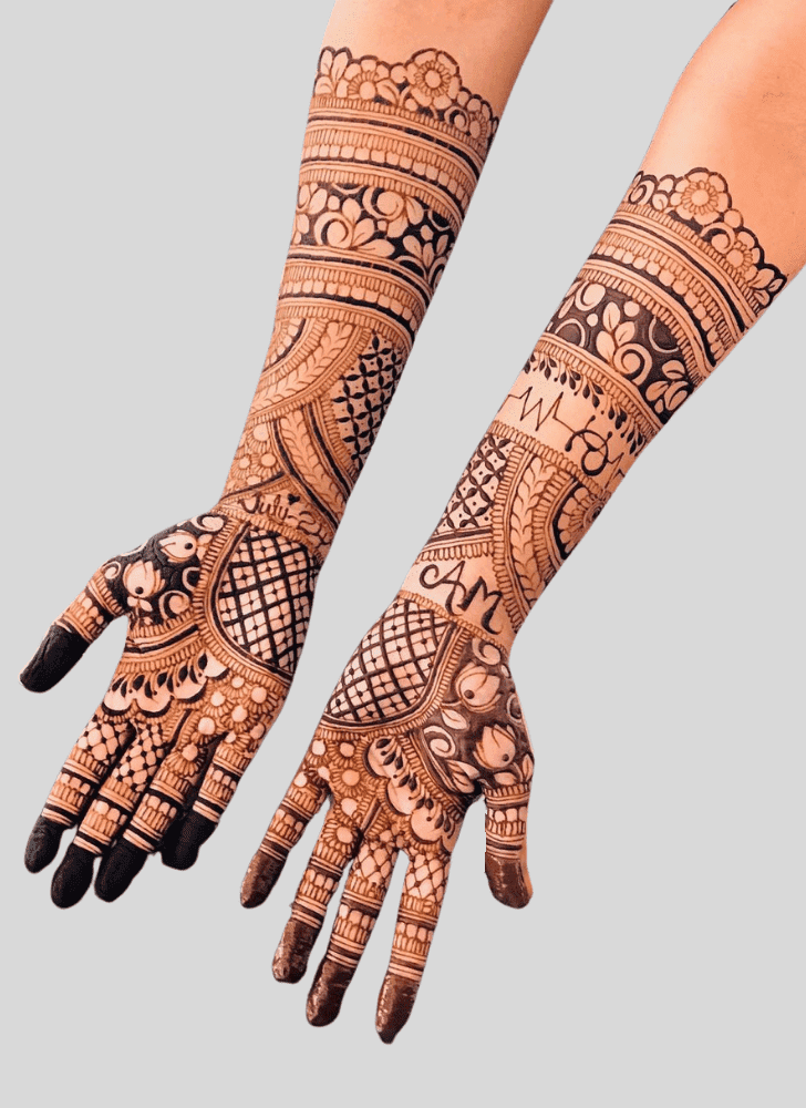 Classy Jeth Ekadashi Henna Design