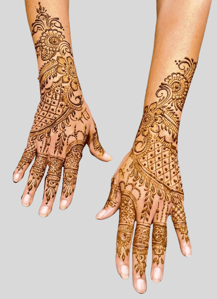 Comely Jeth Ekadashi Henna Design