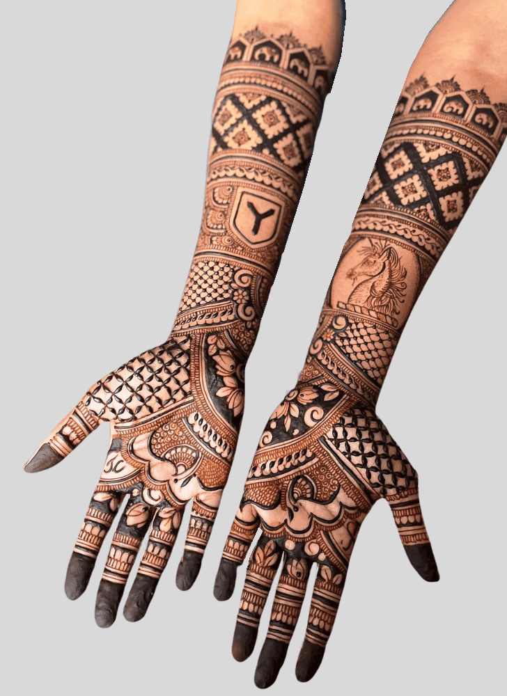 Elegant Jeth Ekadashi Henna Design