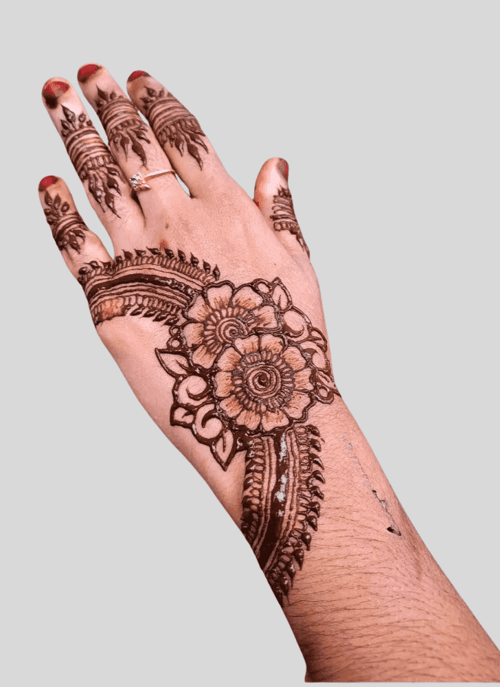 Exquisite Jeth Ekadashi Henna Design