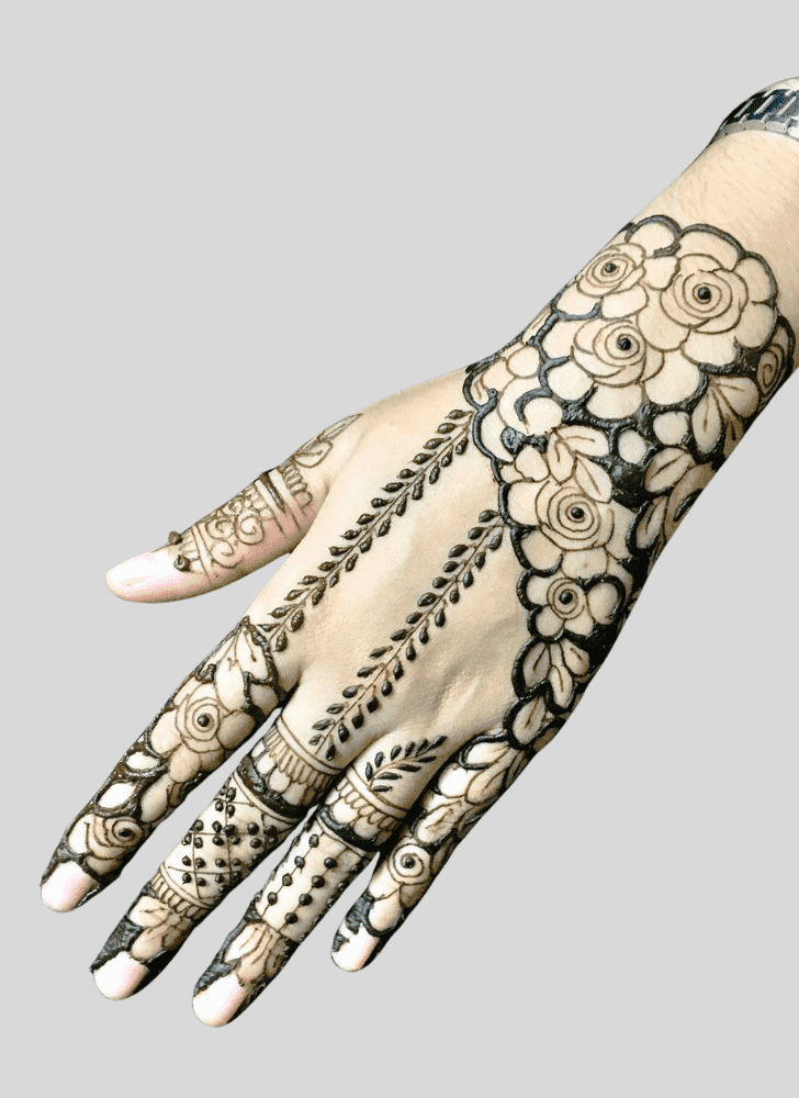 Fine Jeth Ekadashi Henna Design