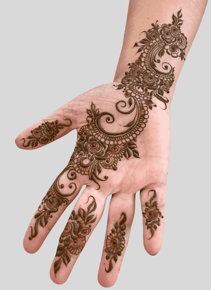 Ideal Jeth Ekadashi Henna Design