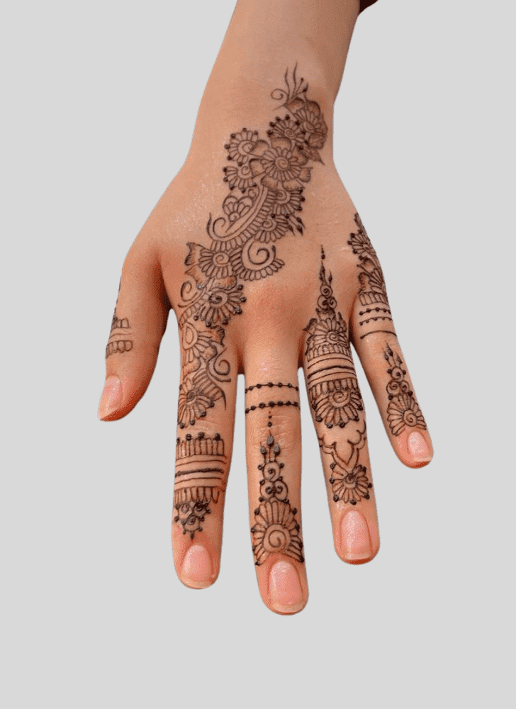 Inviting Jeth Ekadashi Henna Design