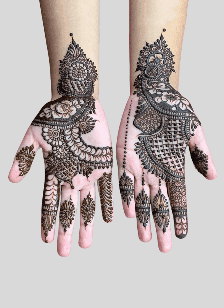 Magnetic Jeth Ekadashi Henna Design