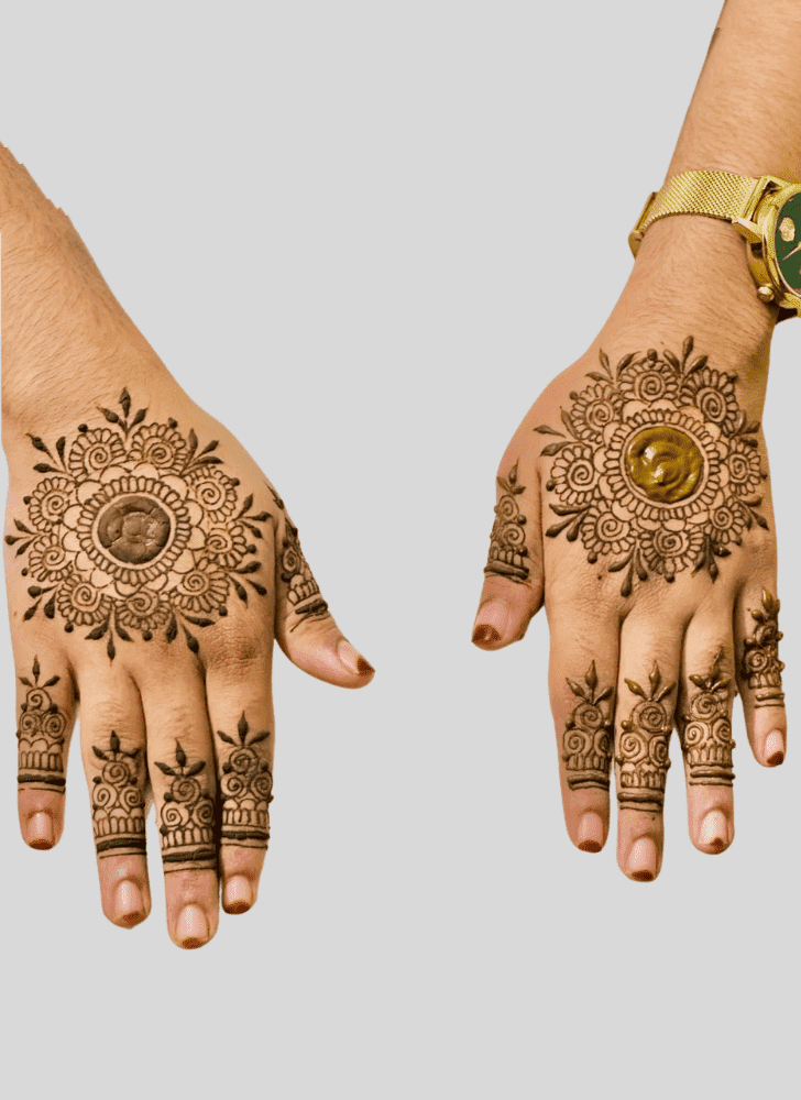 Slightly Jeth Ekadashi Henna Design