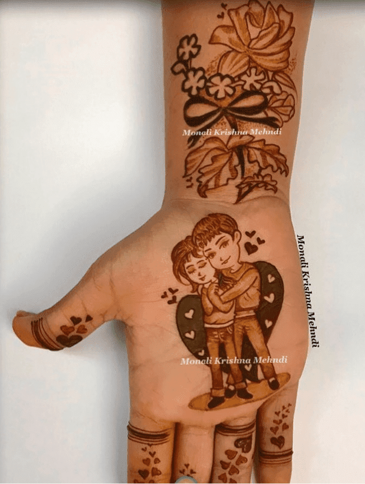 Beauteous Karva Chauth Henna Design