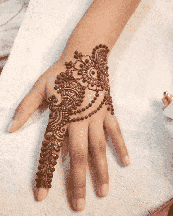 Arm Kumbh Sankranti Henna Design