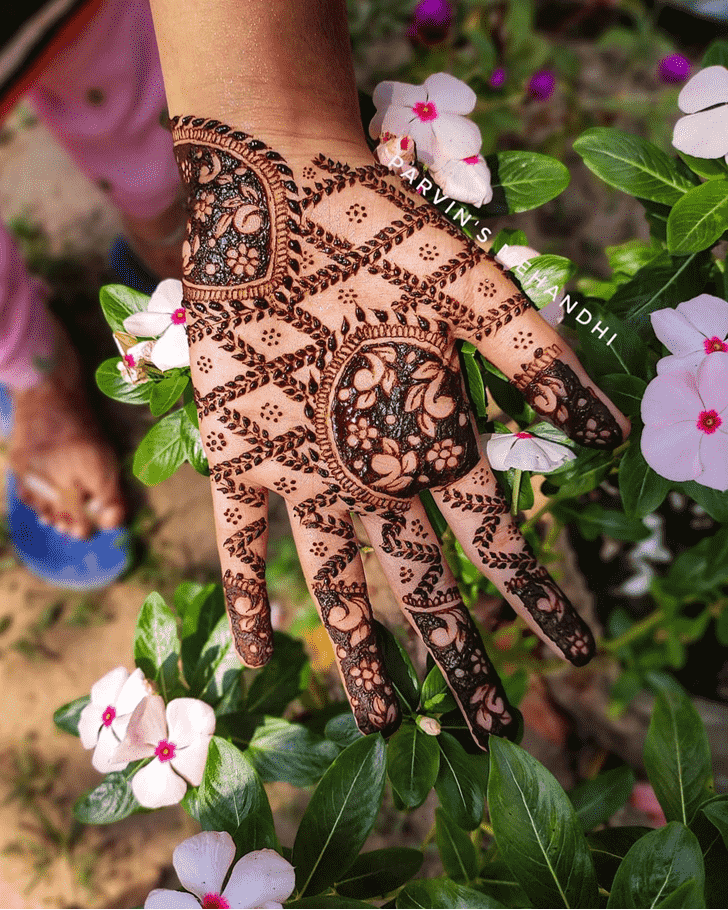 Radiant Kumbh Sankranti Henna Design