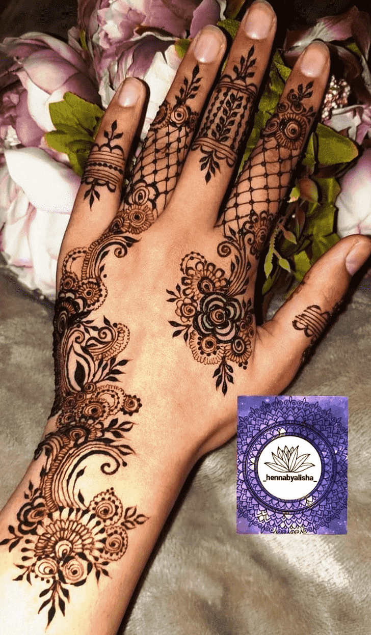 Arm Leaf Henna Design