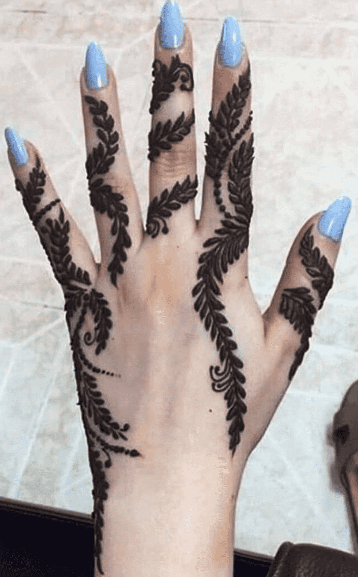 Fair Leaves Henna Design