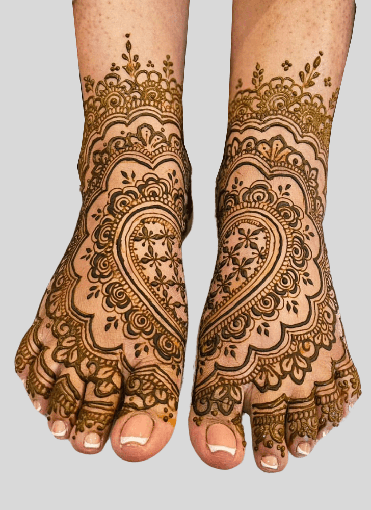 Amazing Mehndi Design on leg