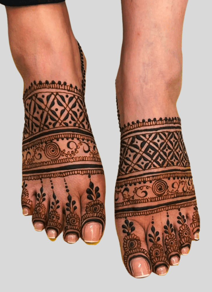 Side Leg Henna Design