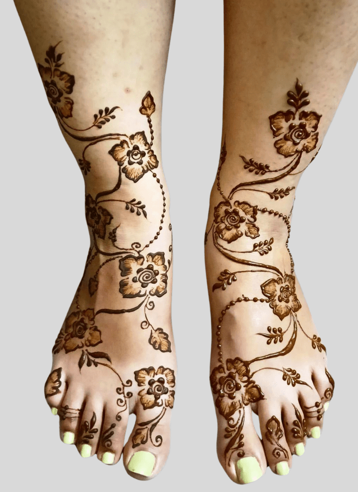 Foot Top Mehndi Design