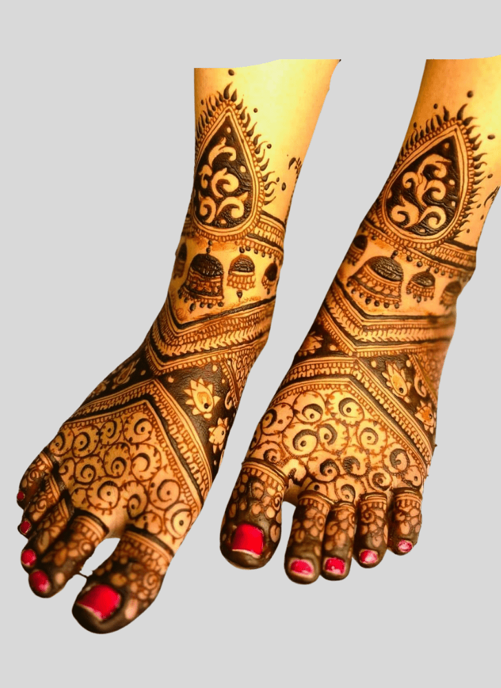 Stunning Leg henna Design