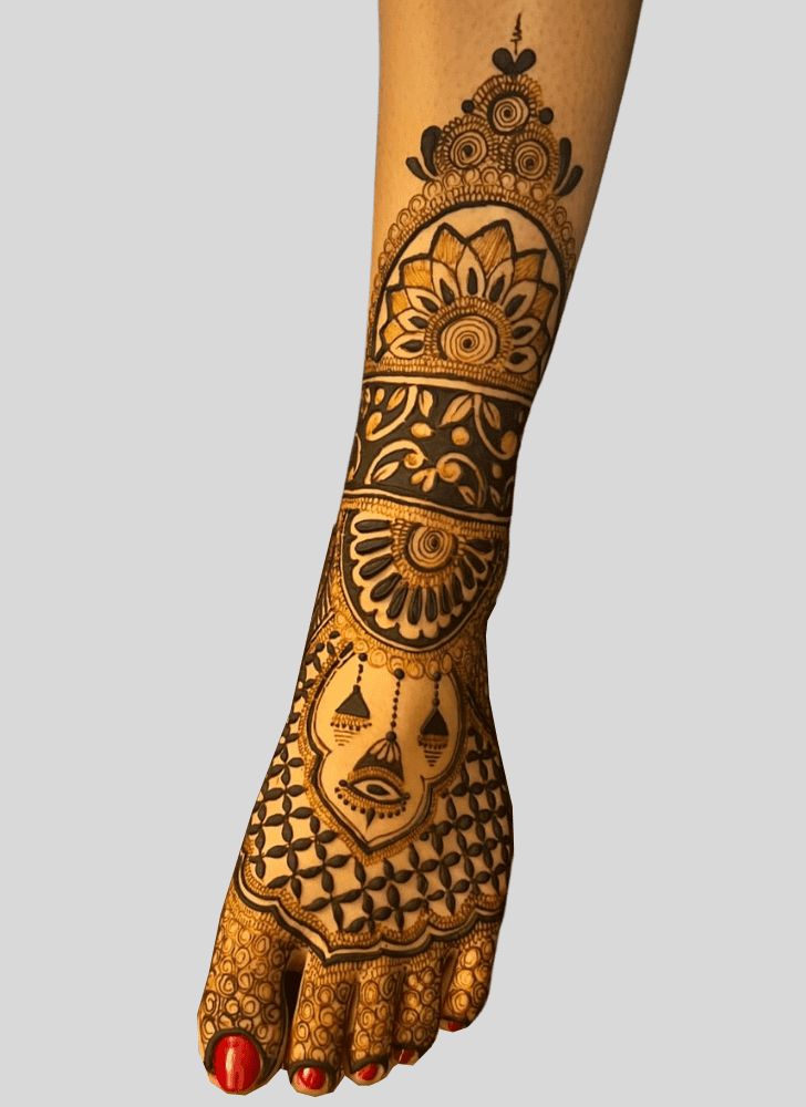 Leg Rakshabandhan Mehndi Design