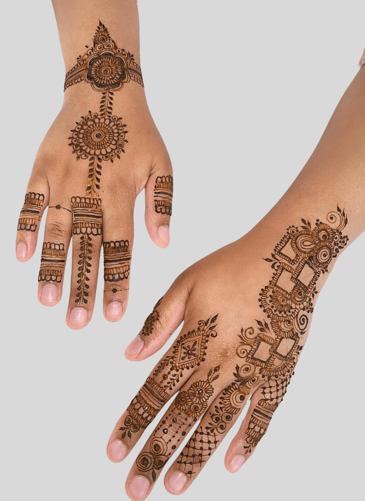 Adorable Leh Henna Design