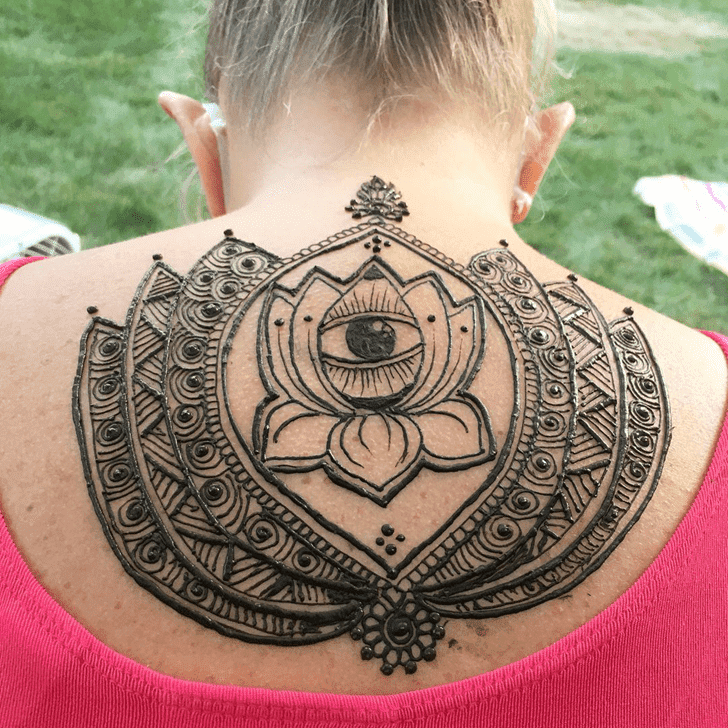 Appealing Lotus Henna Design