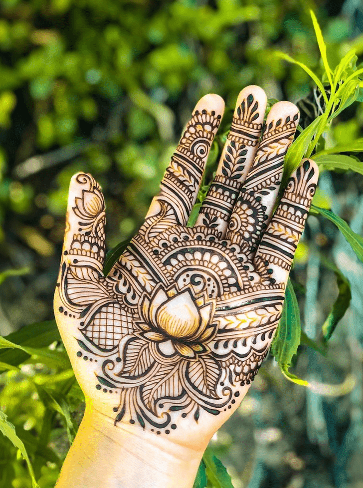 Radiant Lotus Henna Design