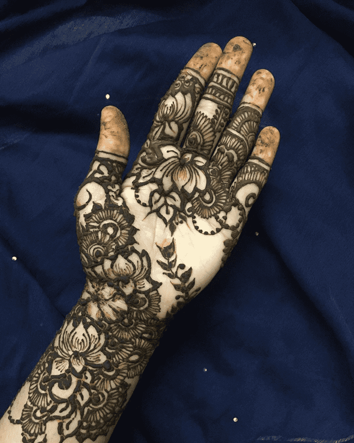 Resplendent Lotus Henna Design