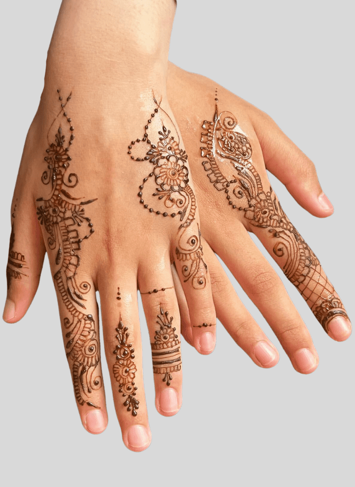 Angelic Magha Amavasya Henna Design