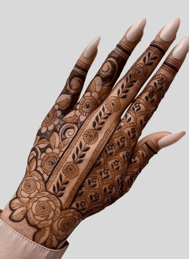 Appealing Magha Amavasya Henna Design