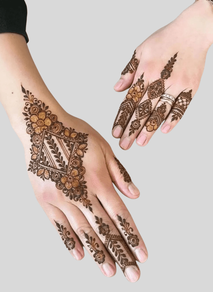 Delicate Magha Amavasya Henna Design