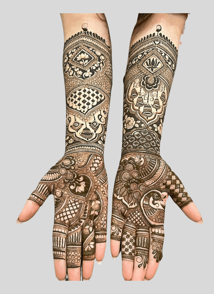 Lovely Magha Amavasya Mehndi Design