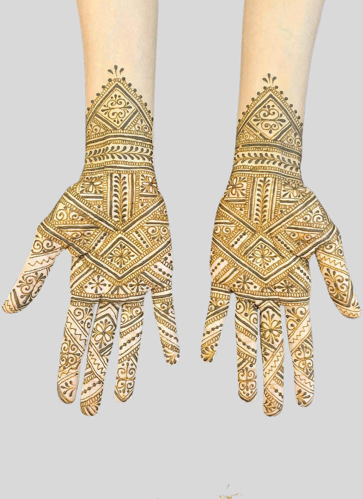 Shapely Magha Amavasya Henna Design