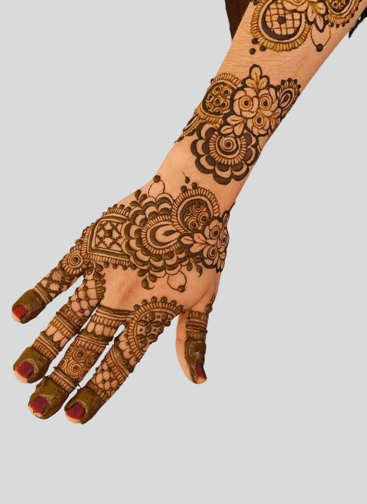 Slightly Magha Amavasya Henna Design