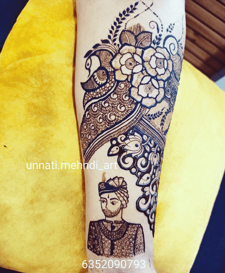 Dazzling Male Henna Design