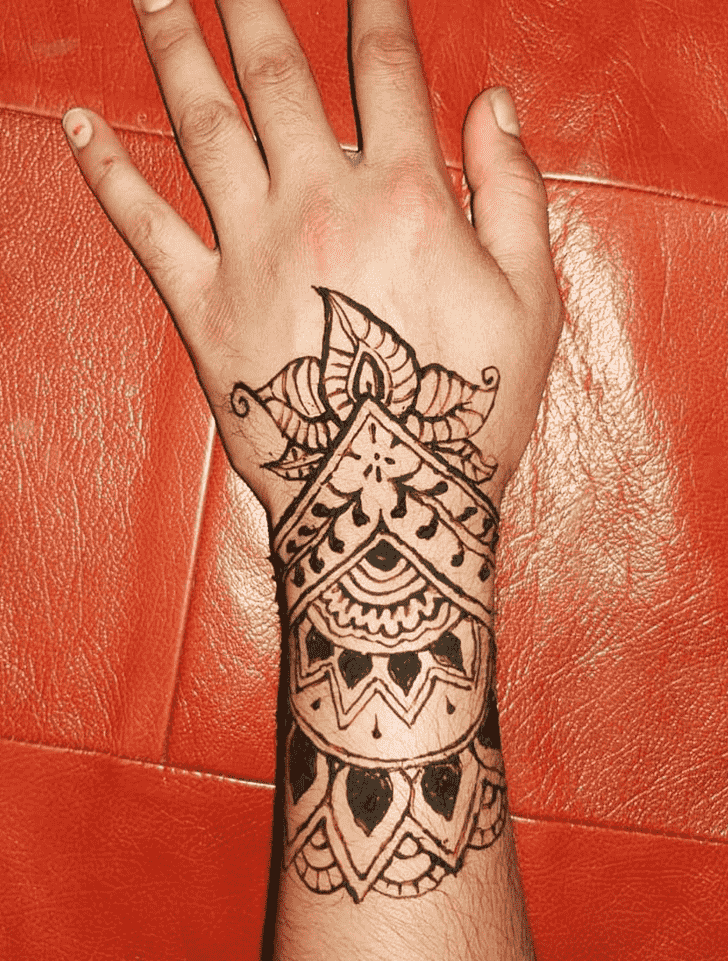 Inviting Man Henna Design