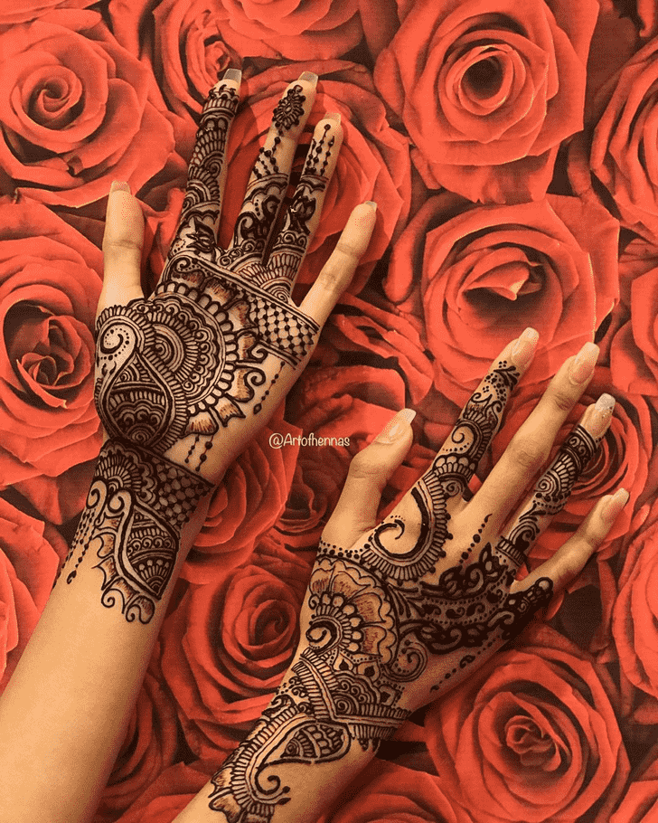 Refined Mangalore Henna Design