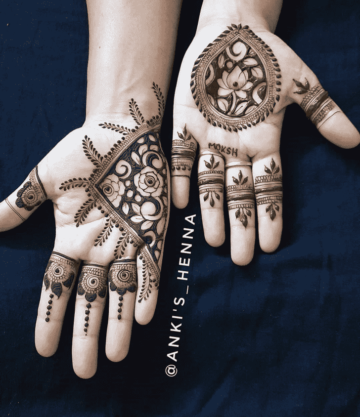 Classy Massachusetts Henna Design