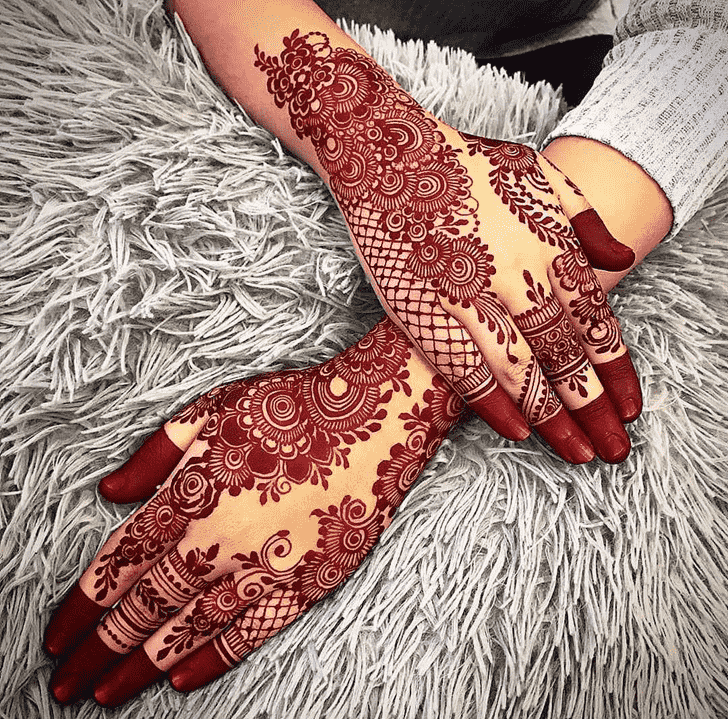 Arm Meena Sankranti Henna Design