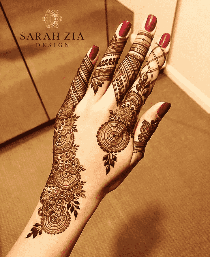 Excellent Meena Sankranti Henna Design