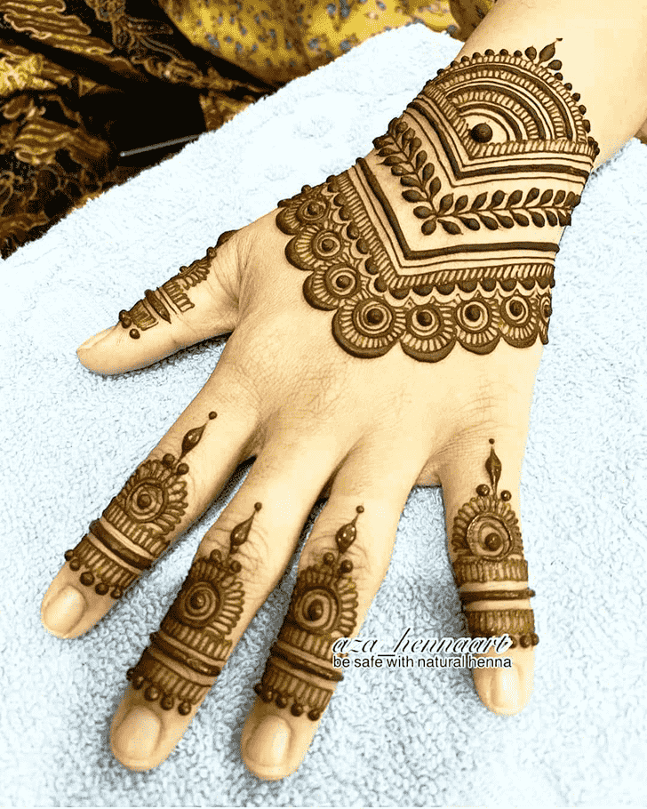 Exquisite Meena Sankranti Henna Design