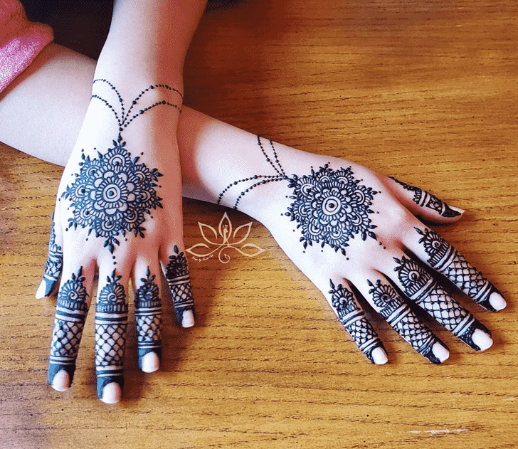 Splendid Meena Sankranti Henna Design