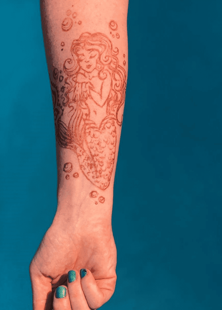 Fascinating Mermaid Henna Design