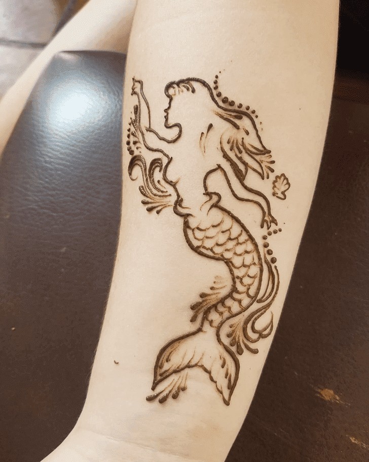 Wonderful Mermaid Mehndi Design