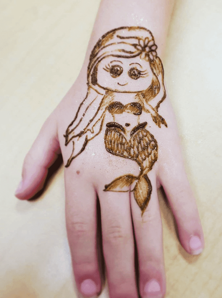 Nice Mermaid Henna Design