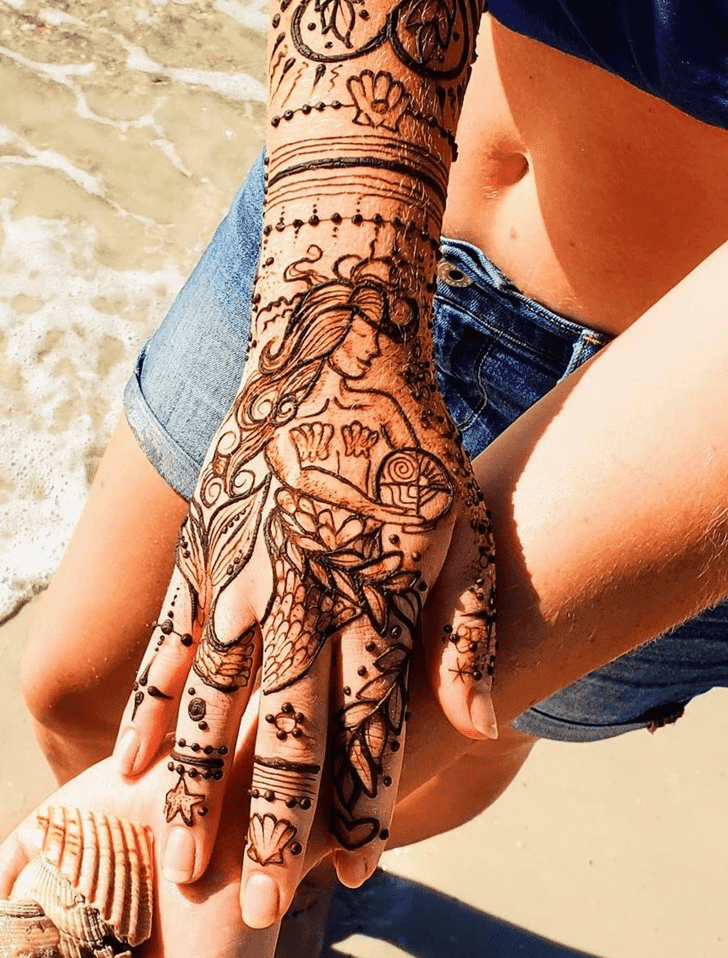 Pretty Mermaid Henna Design