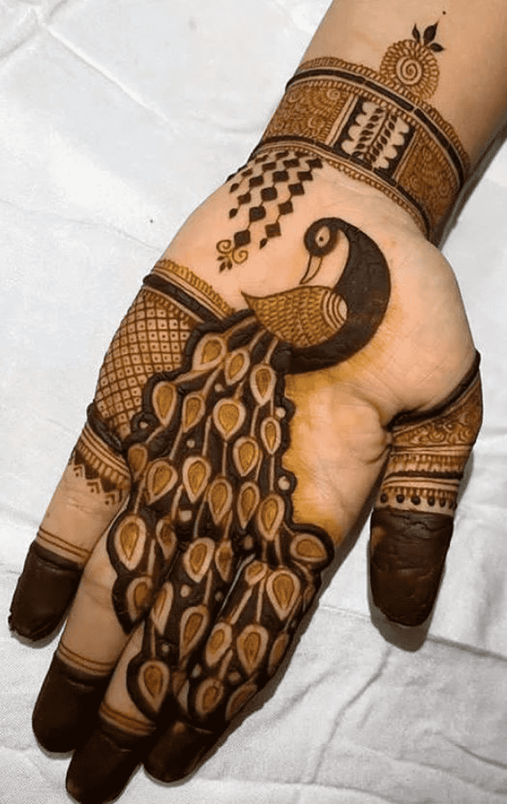 Angelic Mor Mehndi Design