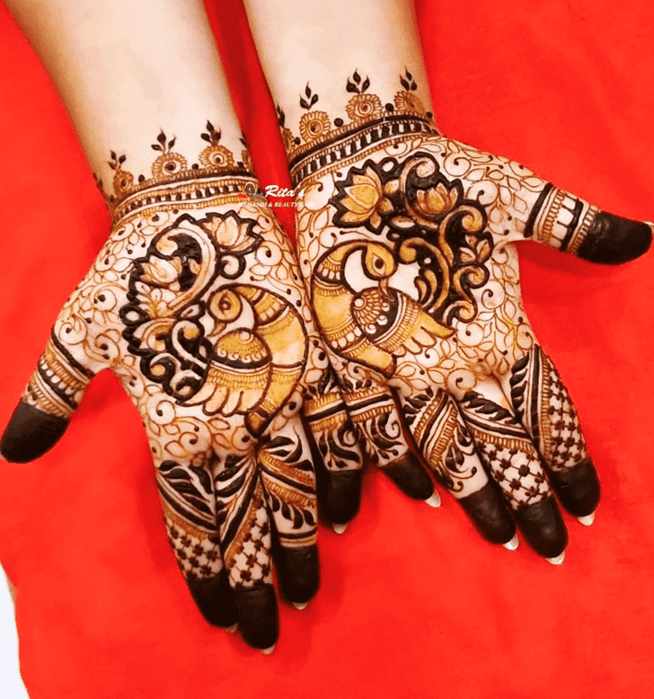 Fetching Mor Mehndi Design